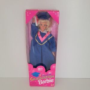 Mattel Barbie Graduation Doll in Blue Gown with Pink Accents